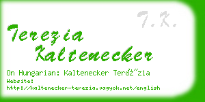 terezia kaltenecker business card